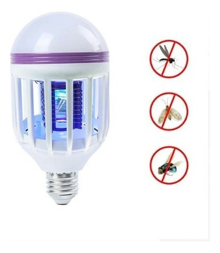 Foco Led 15w Lampara Mata Mosquitos Insectos 3 Funciones Env Color de la luz Blanco