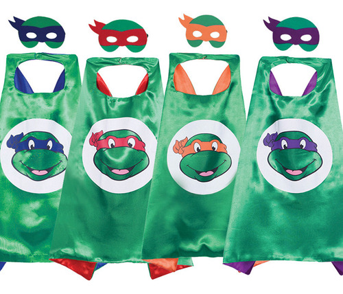 Disfraz De Tortugas Ninja De Halloween Para Niños, 4 Piezas