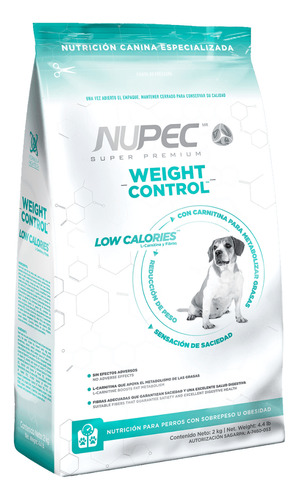 Nupec Weight Control Perro Raza Mediana& Grande - 15 Kg