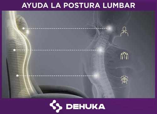 Silla Gamer Ergonómica Reclinable Con Soporte Lumbar Dehuka