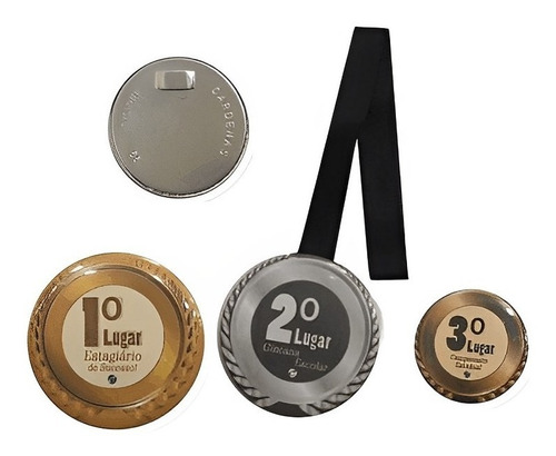 Button Medalha 45mm (100 Unidades)