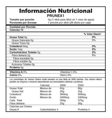 Imagen 6 de 6 de Prunex Fuxion Limpieza De Cólon Intestinos Detox