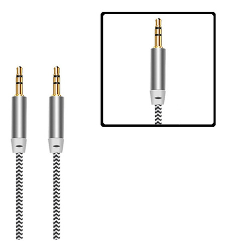 Cabo De Áudio Auxiliar P2 X P2 Carro Som Fone Smartphone Pc