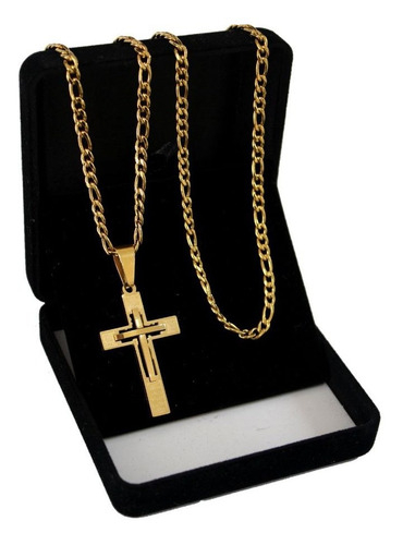 Imagem 4 de 4 de Corrente Cordão Banho De Ouro 18k Masculina Com Pingente Top