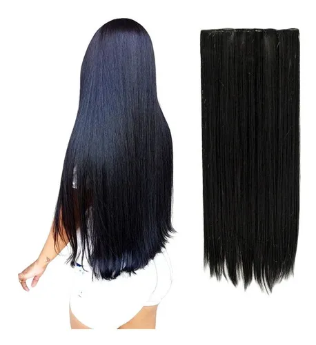 comprar Aplique Tic Tac Orgânico Idêntico Ao Humano 70cm Cor Preto Cor Preto #1 Wengu002FYan