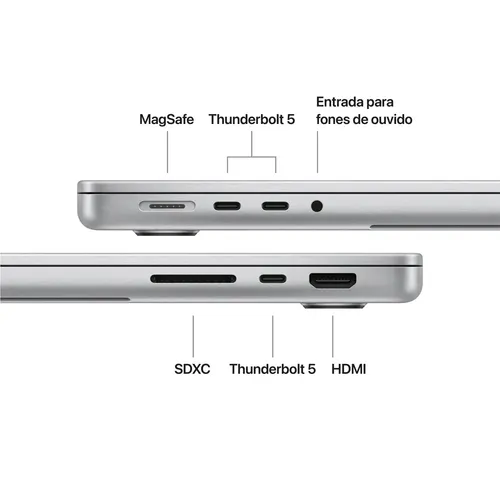 Macbook Pro 14 Apple M5 Pro 24gb 1tb Ssd Prateado | Parcelamento