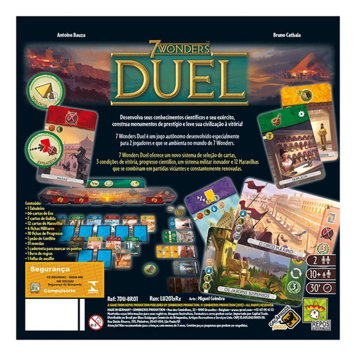 Jogo De Mesa 7 Wonders Duel Repos Production Galápagos