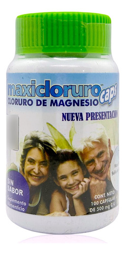 Cloruro De Magnesio 100 Cápsulas De 500 Mg Maxicloruro
