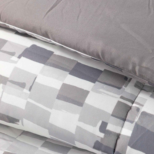 Plumon Reversible 2 Plazas Ladr. Gris