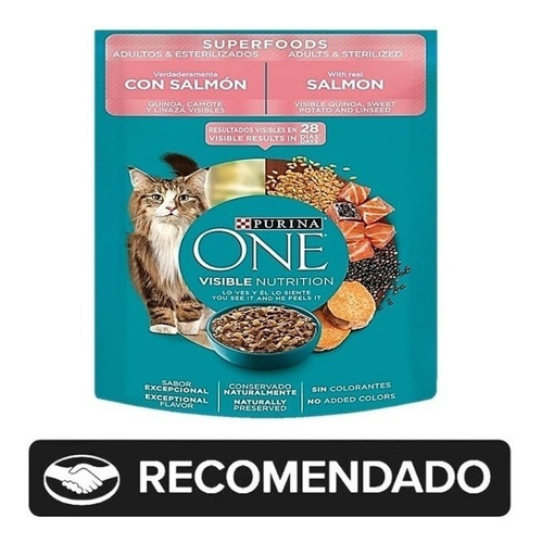 Alimento Para Gato Purina One Multi Proteínas Salmón 85g