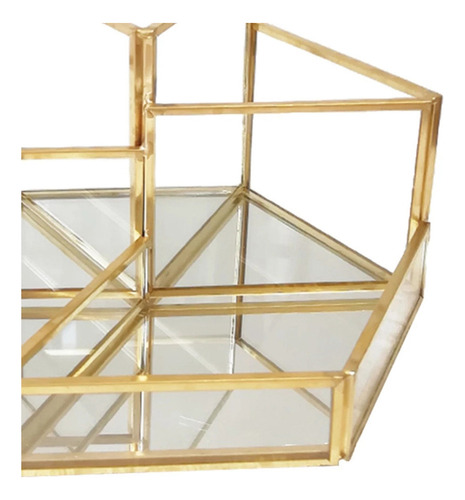 Organizador De Maquiagem De Vidro, Caixa De Joias, Vitrine M