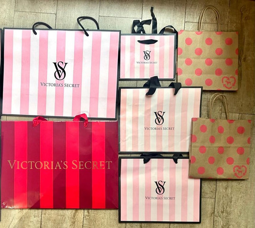 Bolsas Victoria's Secret Originales Import Usa Lote Rosa Chicle Rallado (Usado)