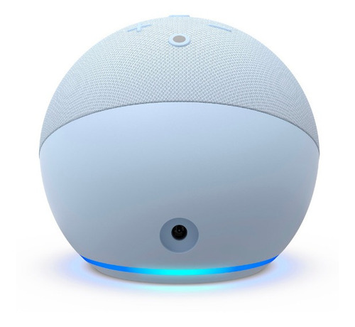Imagen 4 de 5 de Amazon Echo Dot 5th Gen with clock con asistente virtual Alexa, pantalla integrada cloud blue 110V/240V