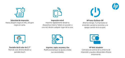 Impresora Multifunción Monocromática Hp Laserjet Pro M227fdw Con Wifi 127v Blanco