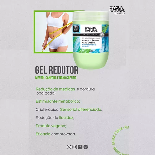 Gel Redutor D'Água Natural Mentol Canfôra Cafeína 200g - PanVel Farmácias