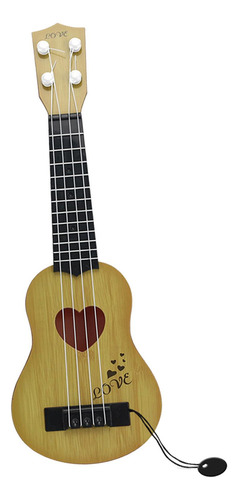 Juguete De Guitarra Ukelele Amarillo 38x12.5cm Amarillo