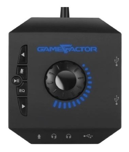Imagen 4 de 5 de Diadema Gamer Hsg601 Amplificador Usb Base Gamefactor Pc 7.1 Color Negro