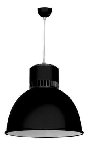 Lampara Colgante Led Campana Industrial 30w Luz Cálida 3000k Color Negro Illux DL-4001
