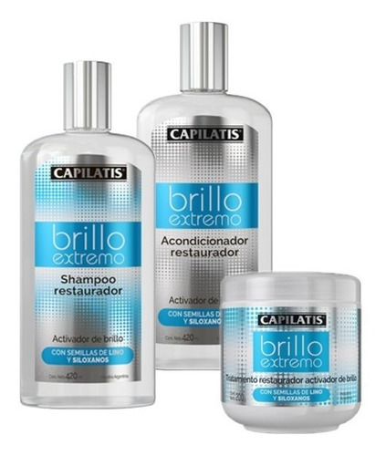 Shampoo+ Acond.+ Tratamiento Capilar Capilatis Brillo Extrem