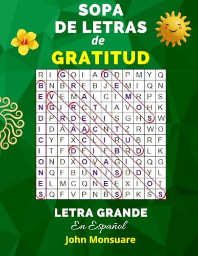 Sopa De Letras De Gratitud. Letra Grande: Encuentra, Descubr