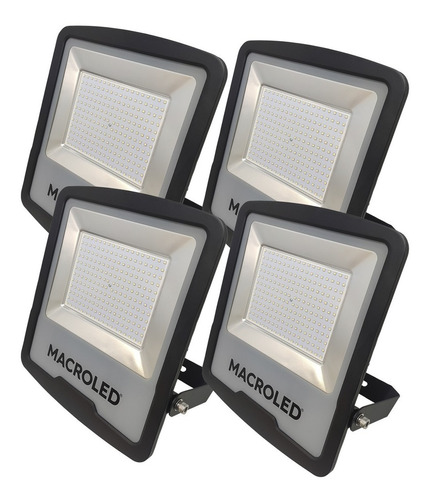 Reflector Led 200w Cancha Estadio Potencia Exterior Pack X 4