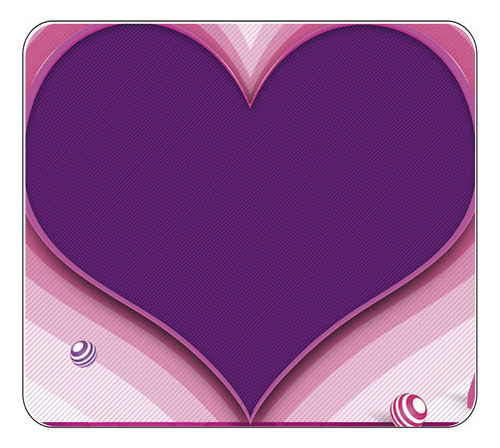 Mouse Pad Antideslizante Corazon Violeta Rosa Regalo Nena 66