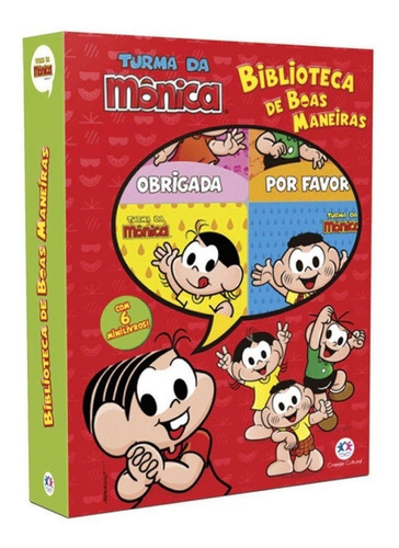 Livro Infantil Box De Histórias 6 Livrinhos Cartonados Capa Super Dura Leitura - Turma Da Mônica