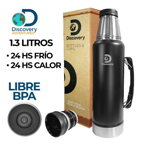 Imagen 3 de 9 de Termo Discovery Adventure 1.3 Litros + Mate Térmico 350 Ml