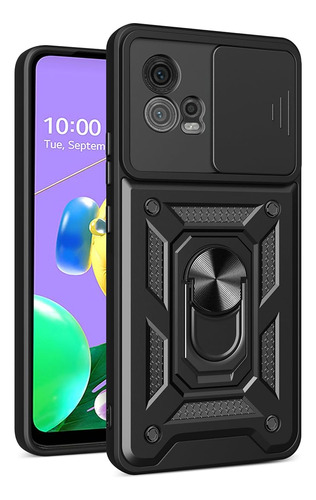 Funda Con Protector De Camara Y Anillo Para Moto G72 4g