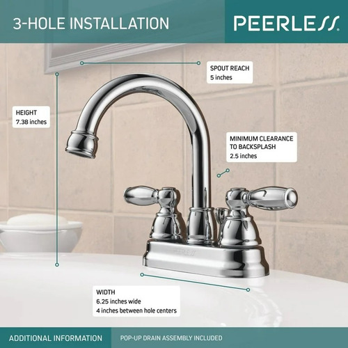 Mezcladora Para Lavabo Con Desagüe Automático Acabado Cromo
