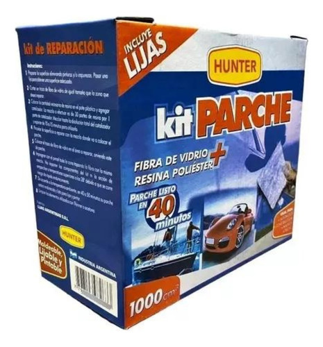 Kit Parche Fibra Vidrio Resina Pileta Náutica Auto 1000 Gr