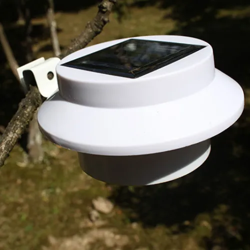Foco Led Redondo Con Panel Solar 3.7v Blanco