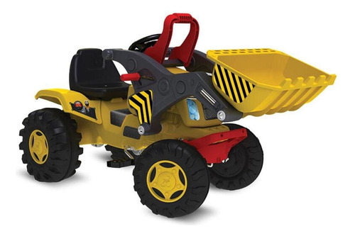 Mini Trator Escavadeira Pedal Bandeirante Amarelo 409 24m