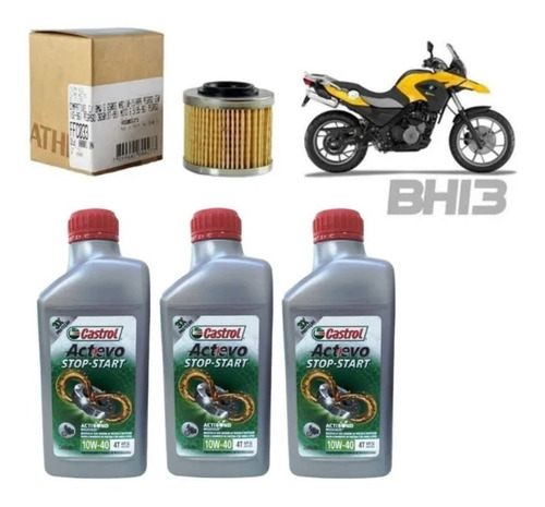 Castrol 10w40 Kit Troca Óleo Bmw G 650gs Gs Ffc033