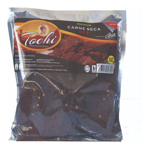 Carne Seca Sonorense Pulpa Premium Con Chiltepín 200g