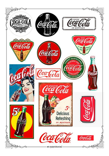Coca Cola #02! Lámina Para Transferencias 21 X 29 Cm Vintage