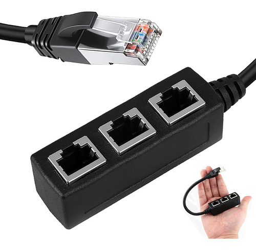 Divisor De Red Ethernet Lan / Extensor Rj45 1 A 3 Puertos