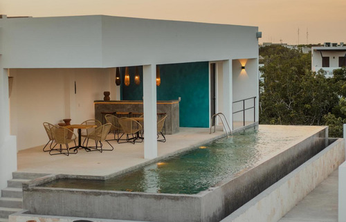 Estudio En Venta Con Terraza Y Alberca En La Veleta Tulum