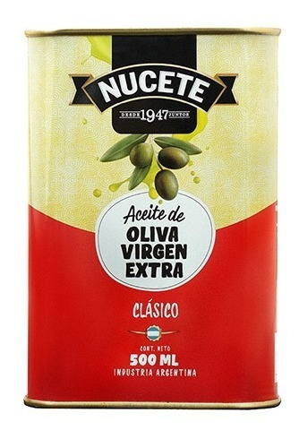 Imagen 1 de 2 de Aceite Oliva Virgen Extra Clásico Nucete 500 Cc Lata