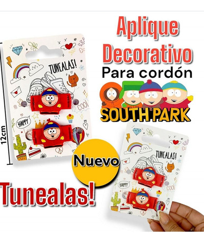 South Park Aplique Decorativo Cordones Zapatillas Tunealas 