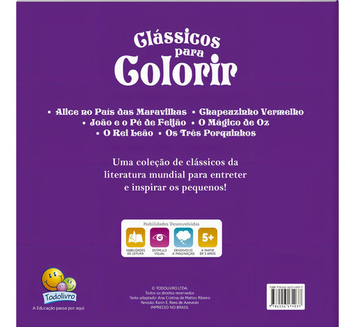 Contos Clássicos para Colorir: Três porquinhos, O, de Mammoth World. Editorial Todolivro Distribuidora Ltda., capa mole em português, 2022