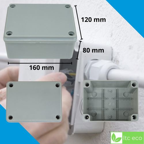 Imagen 5 de 9 de Caja De Paso Luz Estanca Exterior 160x120x80 Pvc Electricas