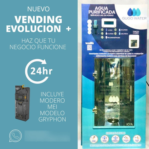 Imagen 1 de 8 de Vending Ventana Despacho Agua Purificada Evolucion Gold