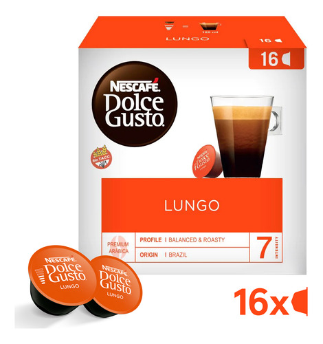 Cápsulas Nescafé Dolce Gusto Lungo Oficial