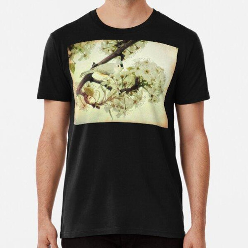 Remera Titmouse Copetudo Spring Flower Farmhouse Art Country