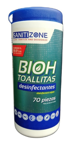 Toallitas Desinfectantes Adicionadas Con Bioh Zone