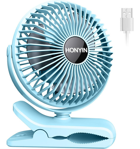 Honyin Ventilador Usb Con Clip, Rotación De 720°, Pequeño Ve