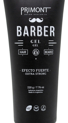 Primont Barber Gel Capilar Fijacion Fuerte Pelo 250grs
