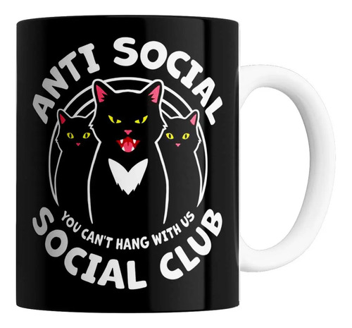Taza De Cerámica Memes Gatos Varios Modelos A Elegir En Caja Antisocial