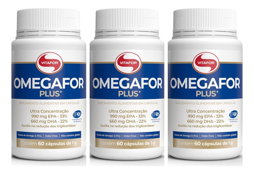 Omegafor Plus Omega 3 60 Capsulas Vitafor